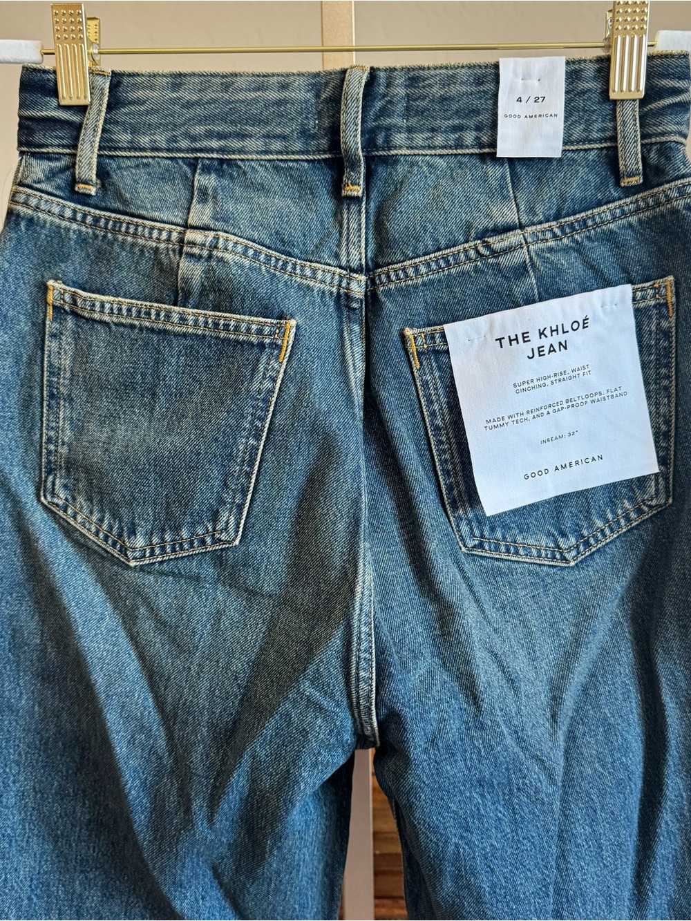 Good American The Khloé Jean Patchwork Straight 27 - Picture 13 of 14